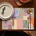 thumbnail image 5 of Pioneer Flower Floral Print Pattern Summer Placemats Table Placemats Set Of 4-Linen Kitchen Washable Placemats Table Mats 12x18 Inch Non-Slip Heat Resistant, 5 of 5