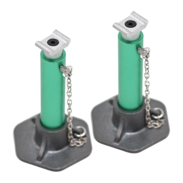 2 / Set Simution Metal Jack apto para SCX10 90046 D90 Crawler Model Verde Zulema gato de elevación