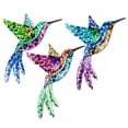 thumbnail image 2 of Hummingbird Wall Art,3Pcs Metal Hummingbird Wall Birds Sculpture Wall Decor Luxury Finish, 2 of 11