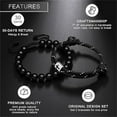 thumbnail image 3 of Top-keivon Father and Son Men's Cross Obsidian Bead Bracelet Set, Handmade Adjustable Rope Bracelets for Baptism, Birthday Christian Religious Gifts Jewelry for Him(7"-9"), 3 of 30