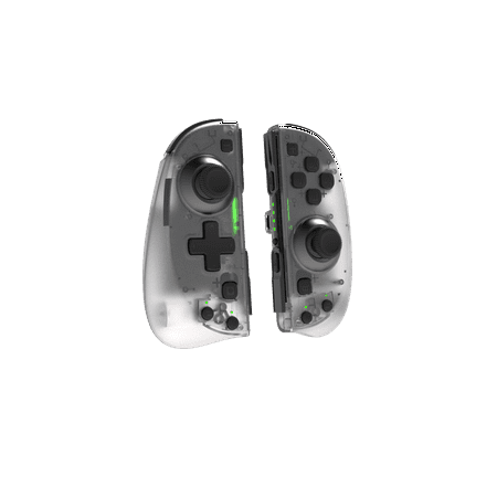Motion Controllers pair with a USB Type-C Charging Cable & Joy-Con Alternative compatible with Nintendo Switch - Clear White