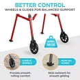 thumbnail image 6 of Stander Space Saver Walker, Lightweight Folding Walker for Seniors, Adult Walker with Wheels, Two Wheeled Rolling Walker with Rear Ski Glides, Sport Red, 6 of 12