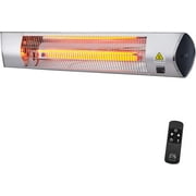 Kenmore Carbon Infrared 1500W Electric Wall-Mounted Outdoor Patio Heater w/ Remote Silver