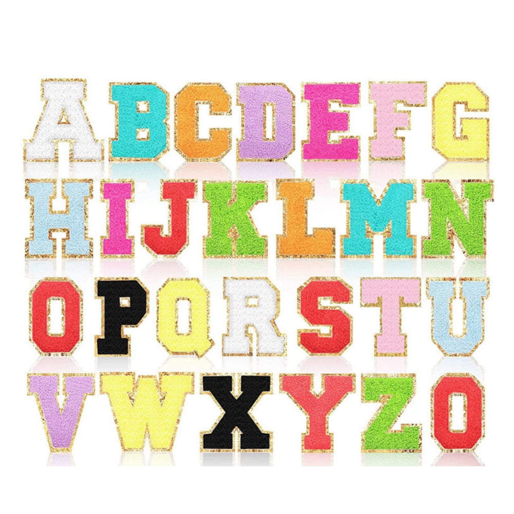 Dpisuuk Letter Patches for Clothing, Varsity Patch Letters, Iron on