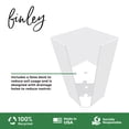 thumbnail image 2 of Bloem Finley 20" Tall Tapered Recycled Plastic Planter, Indoor/Outdoor, White, 2 of 2
