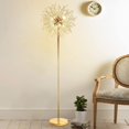 thumbnail image 5 of 69 inch Crystal Floor Lamp, Modern Standing Lamp with K9 Crystal, LED Floor Lamp with On/Off Foot Switch, Metal Tall Pole Lamp for Living Room, Girls Room, Bedroom, Dresser, Office, 5 of 11