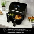thumbnail image 6 of Instant Vortex Plus 8 qt 2-Basket Air Fryer Oven, Black - ClearCook Windows, Digital Touchscreen, 6 of 9