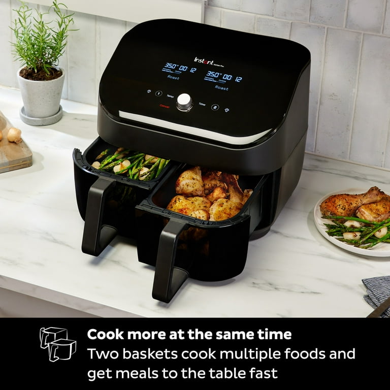 Instant Pot Vortex Plus 6-Quart 6-in-1 Air Fryer Oven with ClearCook  Cooking Window, Digital Touchscreen, Nonstick and Dishwasher-Safe Basket,  Includes Free App with over 1900 Recipes, Single Basket 