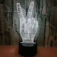 thumbnail image 3 of Victory V Gesture 3D Light 7 Color Touch Light Estereoscópico 3D Vision Light JAMW Sencillez, 3 of 5