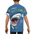 thumbnail image 5 of Wukai Great White Shark Youth Unisex Short Sleeve T-Shirt for Boys, Girls, Teens, and Kids-Small, 5 of 7