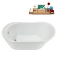 thumbnail image 2 of 59" Streamline N4900CH Soaking Freestanding Tub and Tray With Internal Drain in Polished Chrome, 2 of 11
