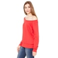 thumbnail image 3 of Bella + Canvas Ladies' Sponge Fleece Wide Neck Sweatshirt, 3 of 4