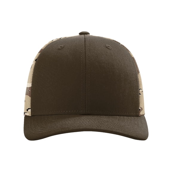 Richardson - Printed Mesh Trucker Cap - 112PM - Brown/ Desert Camo - Size: Adjustable