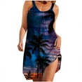 thumbnail image 2 of Babysbule Summer Dresses for Women Summer Printed Sleeveless Scoop Neck Sexy Sundress Casual Flowy Swing Beach Dresses, 2 of 4