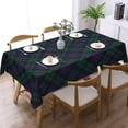 thumbnail image 2 of Rectangle Table Cloth, Morrison Clan Tartan Green and Dark Blue Plaid Resistant Washable Tablecloth Decorative Table Cover for Dining, Indoor and Outdoor, 2 of 6
