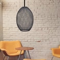 thumbnail image 4 of Vintage Style Iron Wire Lampshade Metal Mesh Lampshade Lighting Fixture Cover for Coffee Shop Farmhouse Hotel Coffee Shop Decoration Black, 4 of 7