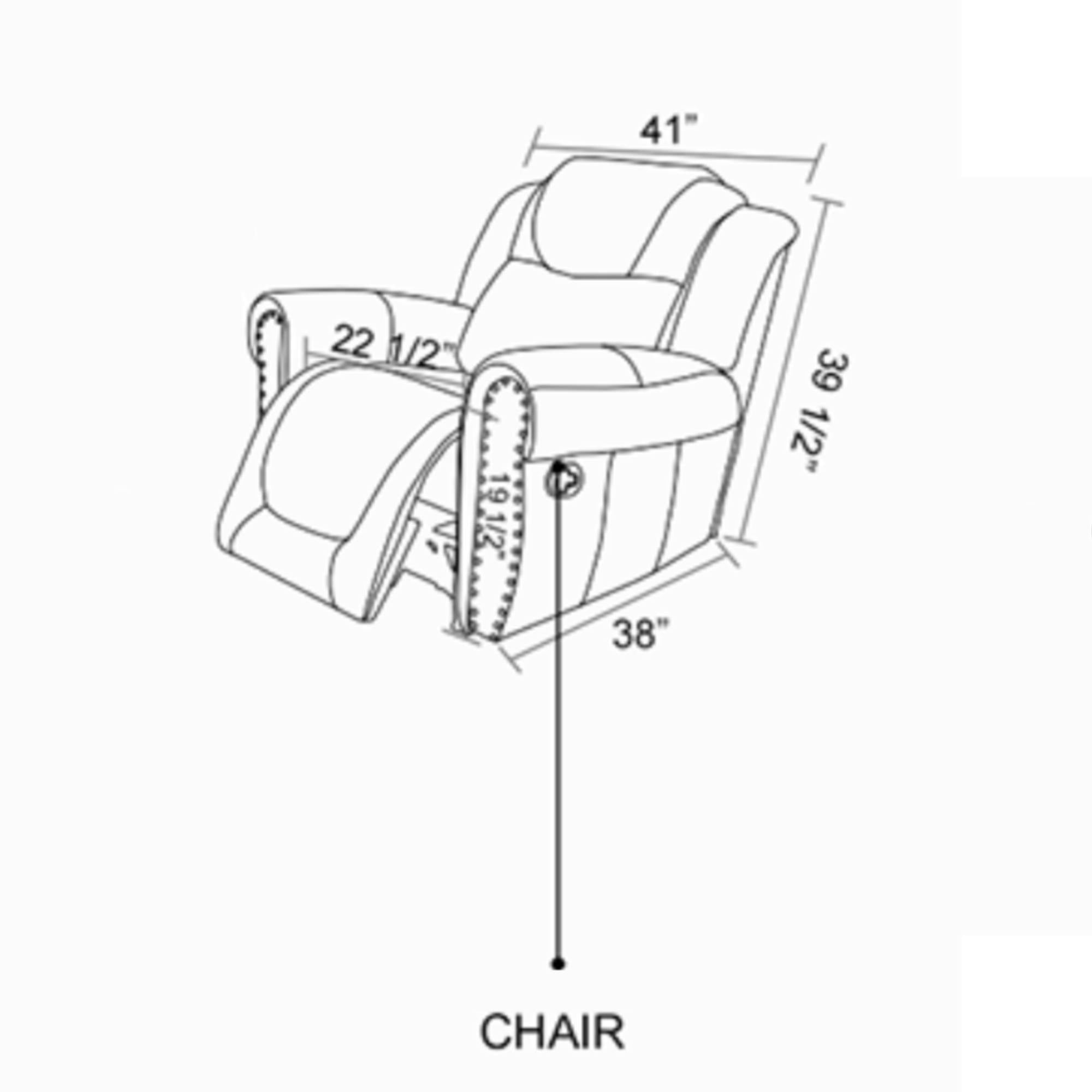 Manual Leather Recliner Chair Reclining Sofa Chair, Home Theater Seating for Living Room, Espresso
