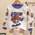 thumbnail image 4 of TOWED22 Boys Cotton Pajamas Long Sleeve Toddler Boys Pjs Kids Sleepwear Sets 6-12 Months 12-24 Months 2t 3t 4t 5t 6t 7t 8t 9t Children,Blue,7-8 Y, 4 of 5