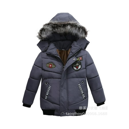 Boys Hooded Winter Jacket - Toddler Boys Hooded Warm Winter Jacket
