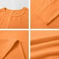 thumbnail image 7 of Comdrip Thermal Tops for Women, Long Sleeve Shirt for Women Light Fleece Tops Spring 2025 Crew Neck Casual Basic T Shirts Thermal Long Sleeve Women orange 3XL, 7 of 7