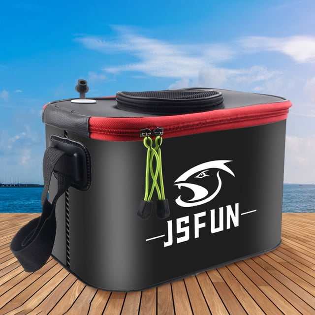 Cubo para cebo de peces EVA, cubierta superior de red transpirable, cubo plegable para protección de peces