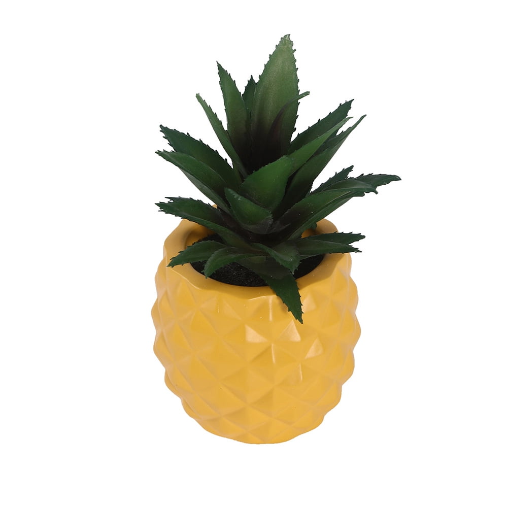Ceramic Potted Artificial Succulent Decoration Fake Pineapple Plant Home Decor Tabletop Office Desk Outdoor Decoration Gift for Friends Garden Office Tabletop Home Decor