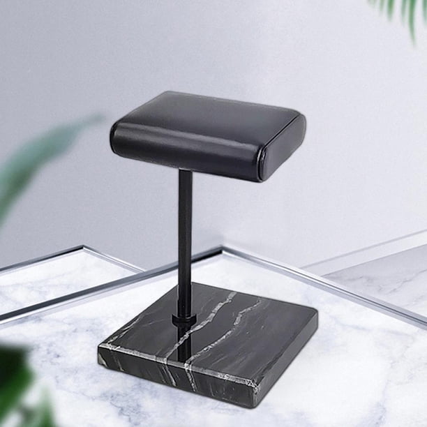 Soporte de joyería de lujo Hugo Pantalla de soporte de reloj Mármol varilla negra