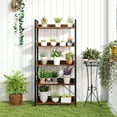 thumbnail image 2 of Costway 2 PCS 5-Tier Storage Rack with 4 Hooks Open Display Shelves Metal Frame Display, 2 of 10