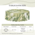 thumbnail image 6 of ZNDUO Green Tropical Silhouette Pattern Round Tablecloth, Anti-fouling and Anti-wrinkle Washable Polyester Table Cloth, 60 inch, 6 of 8