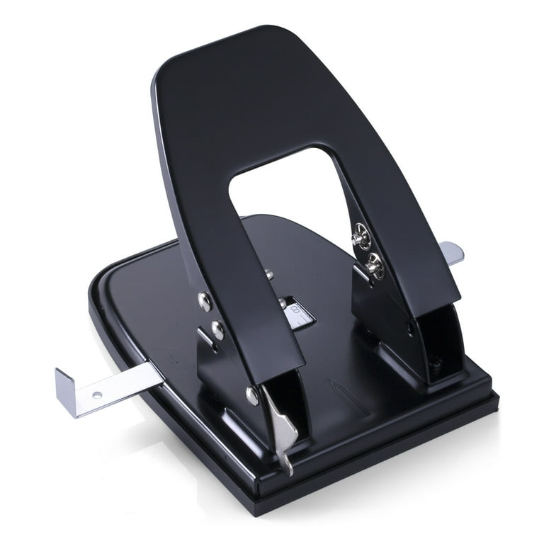 1InTheOffice Hole Puncher Single, Hole Punch for Paper, Grip 1-Hole Punch,  5 Sheet Capacity,2 Pack