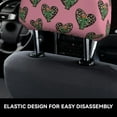thumbnail image 6 of 2 PCS Car Headrest Cover, Leopard cactus Heart pink Soft Car Seat Head Rest Cover Protector Interior Car Accessories Seat Covers for Cars Truck Auto Only Covers, 6 of 8