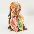 thumbnail image 4 of 2022 Nueva diadema de seda chal de satén bufanda cuadrada para mujeres pañuelo de cuello de aceites bandas para el cabello femeninas pañuelo estampado hijab envolturas bandana, 4 of 5