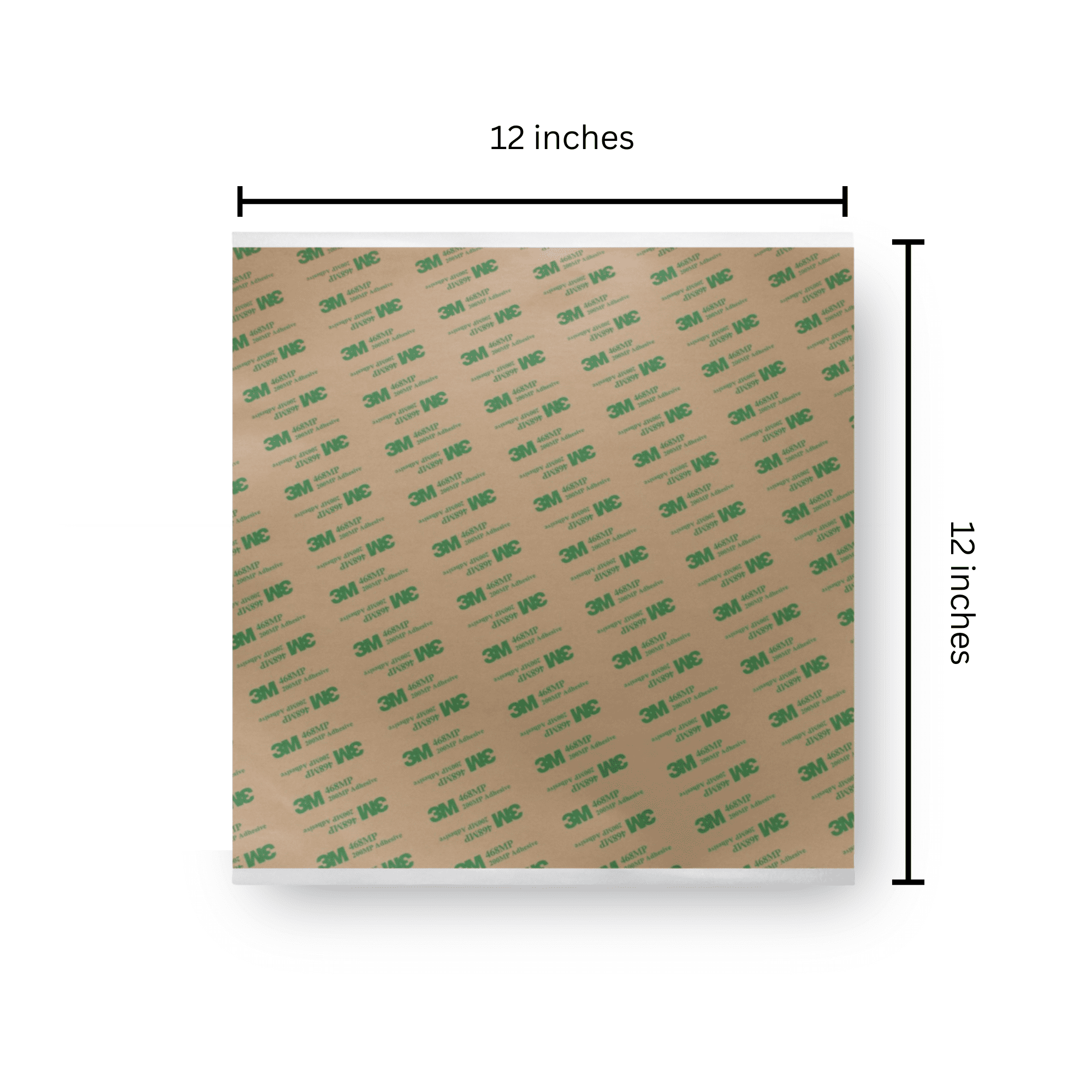 Wilbur's Finest 3M 468MP Double-Sided Adhesive Transfer Tape Sheets, 25 Pack, 12" x 12"
