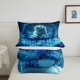 thumbnail image 5 of Seal Comforter Set Dream Catcher Quilt Bed Set,Blue Rose Flowers Feather Bedding Sets Full,Nautical Sea Animals Duvet Insert,Exotic Bohemian Decor, 5 of 7