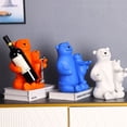 thumbnail image 4 of Toystoory Adornos Decoración Estatua Oso Polar Titular de dibujos animados Estante de vino Personaje Artesanía Muebles Gabinete Recuerdos Hogar Decoración del hogar Naranja Toystoory HA078829-02, 4 of 6