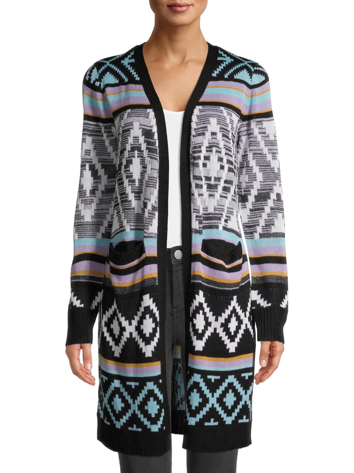 no boundaries aztec cardigan