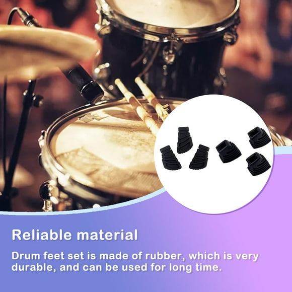 stanreset Pack of 3 Drum Feet Professional Bracket Portable Musical Instrument Percussion Assembly Maintenance Spare Hardware Supplies S WC11