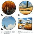 thumbnail image 3 of Designart "The Wheat landscape With Cypresses By Vincent IV" Landscapes Floater Framed Canvas Art Print, 3 of 7