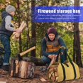 thumbnail image 3 of Sac de Transport de Bûches en Toile Robuste, Grand Sac à Bois de Chauffage, Support de Bois de Chauffage Durable, Sac de Rangement pour Accessoires de Cheminée Poêle à Bois pour Camping, 3 of 5