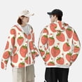 thumbnail image 4 of Balery Hand Drawn Strawberry Men's Women's UPF 50+ Sun Protection Lightweight Hoodie Performance Long Sleeve Shirt for Fishing Running-Medium, 4 of 7