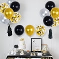 thumbnail image 3 of Latex Balloons, Black Gold Confetti Balloons for Indoor Outdoor Celebrations, Safe Non-Toxic Premium Material, Confetti Stick Technique Enhances Decorative Appeal, Perfect for, 3 of 5