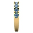 thumbnail image 4 of 1.53 ctw Wedding Band for Women - 18K Yellow Gold Blue Moissanite Stackable Eternity Ring, 4 of 6
