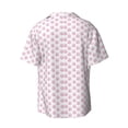 thumbnail image 6 of Lsque Pink Paw print Men's Cuban Collar Short Sleeve Shirt Summer Beachwear Casual Button Down Fashionable Vacation Leisure Shirt-4X-Large, 6 of 7