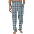 thumbnail image 2 of Wyobmus Men's Regular Fit Pajama Pants Lightweight Flannel Plaid Pajama Pants Loungewear Sleepwear Bottom Pants With Pocket Drawstring X-Multicolor, 2 of 3