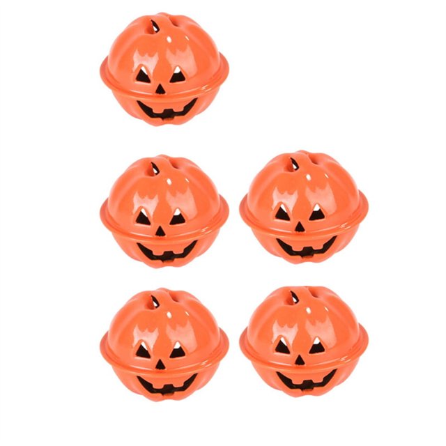 Halloween Decor Halloween Candy Halloween Inflatables Bat 5pcs 4CM Halloween Pumpkins Bells Tree Decorations Hanging Decor(Buy 2 get 1 free)