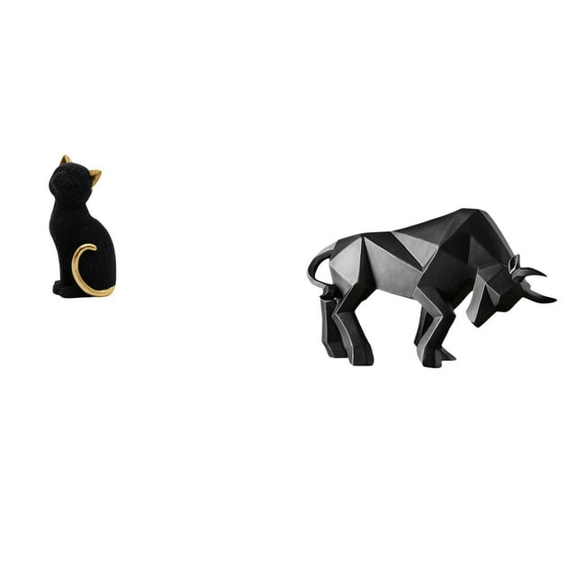 Figura de escritorio,Estatua de gato,linda estantería,escritorio,decoración del hogar,Estatua del toro,Estatua de toro,estatuilla,escultura,decoración de escritorio,Arte coleccionable