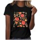 thumbnail image 1 of Tops Cortos para las Mujeres Blusas Impresas Manga Corta Cuello Redondo, Tops de Blusa para las Mujeres Primavera Verano Casual, 1 of 4