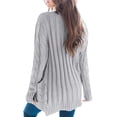 thumbnail image 2 of Women's Open Front Long Sleeve Cardigan Sweater Cable Knit Pocket Outwear, 2 of 6