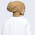 thumbnail image 2 of Yigetop Head Scarf for Women's Hair Women Casual Solid Color Elastic Cap High Stretch Womens Muslim Bib Hijab Muslim Head Scarf for Women Khaki one Size, 2 of 4