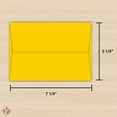 thumbnail image 5 of Yellow A7 Bright Color Envelopes - 5 1/4 x 7 1/4 Inches - Perfect for 5x7 Photos, DIY Arts and Crafts Cards - for Professional and Homemade Projects - Pack of 50 Envelopes, 5 of 5